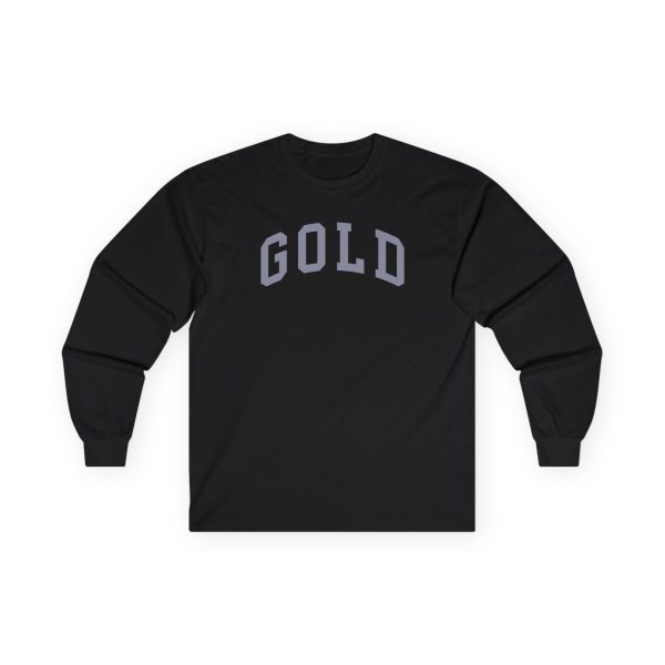 2hollis Black Gold Unisex Ultra Cotton Long Sleeve Tee